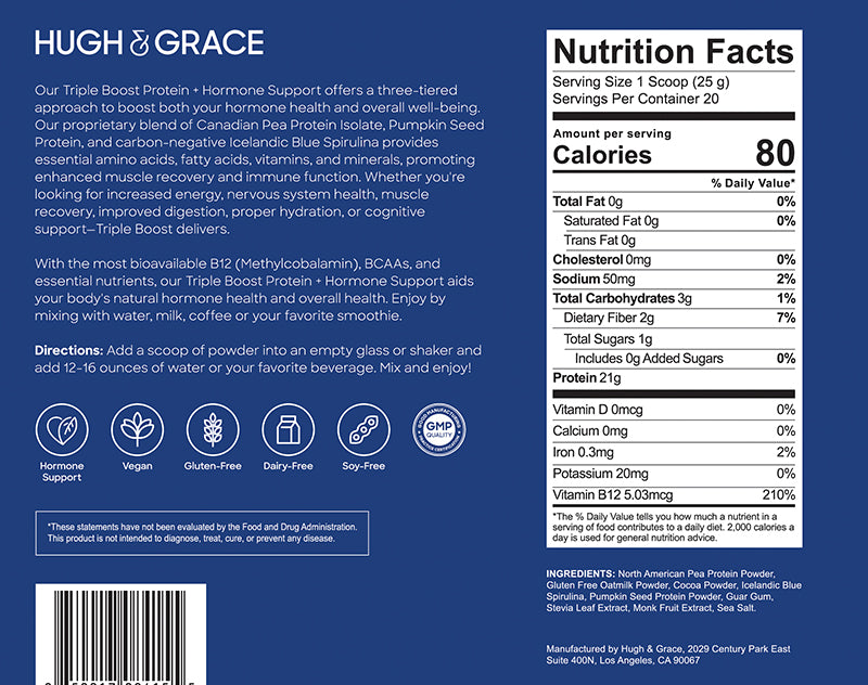 Triple Boost Protein + Hormone Support - Chocolate