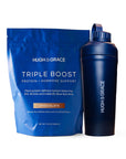 Triple Boost Protein + Hormone Support Chocolate and Shaker