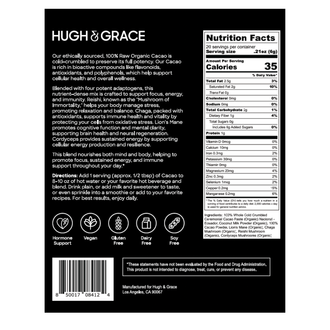 Cacao + Adaptogen Complex – Hugh & Grace
