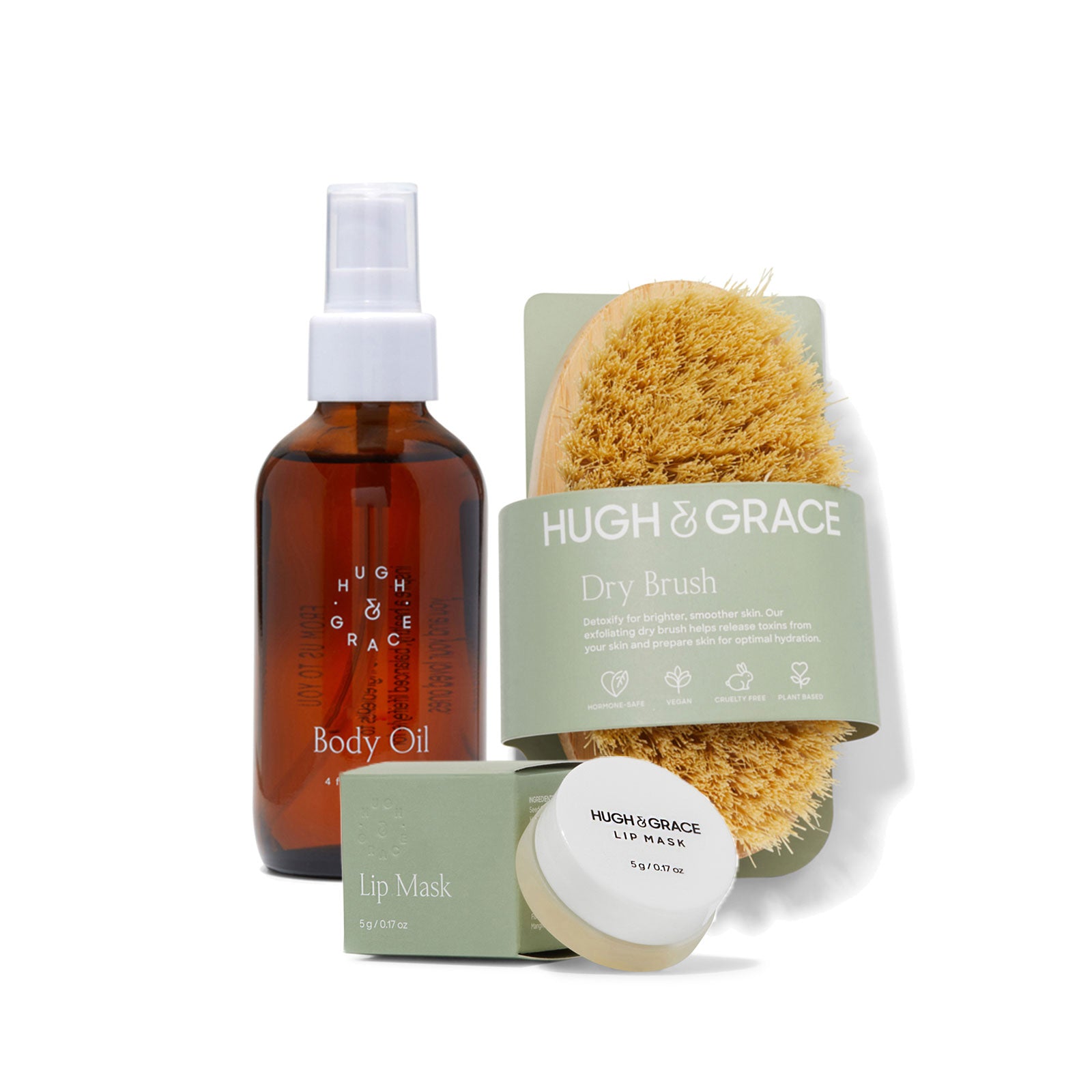 Body Oil + Lip Mask + Dry Brush