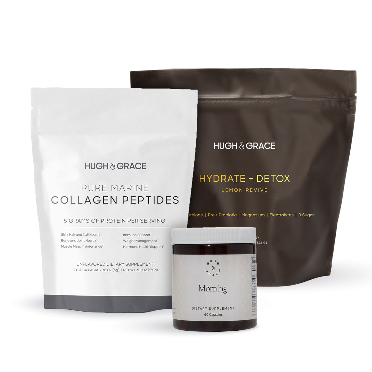 Ha Routine Collagen The Routine + Marine Collagen Peptides – Hugh & Grace